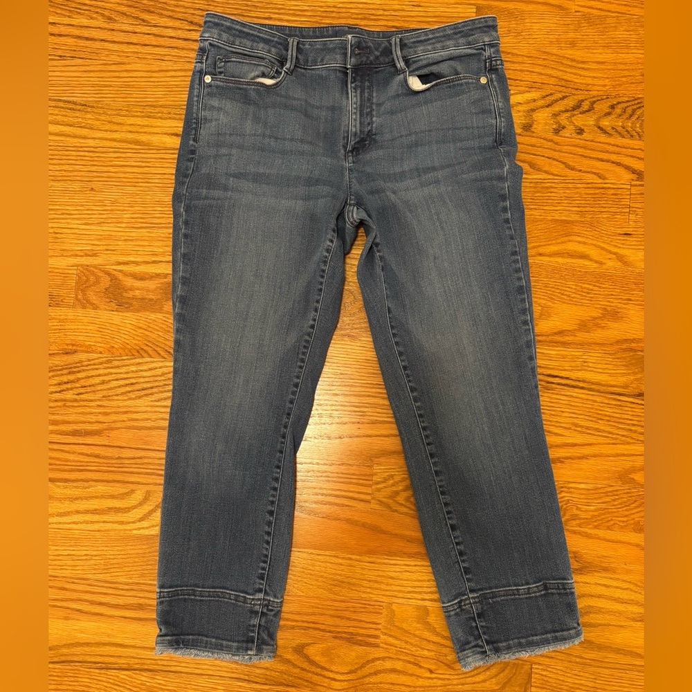 J. Jill Midwash Blue Ankle Crop Stretch Jeans